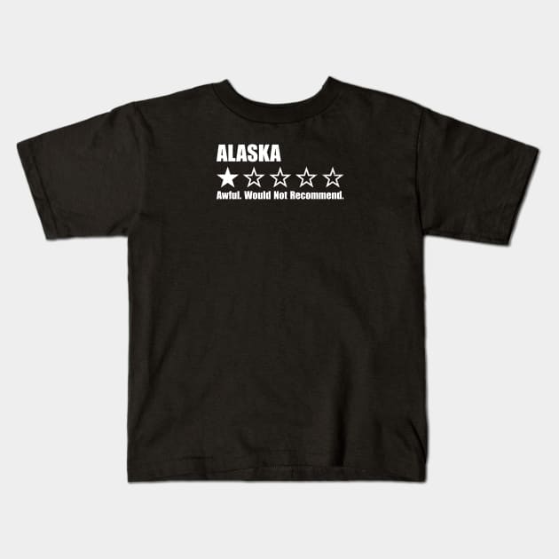 Alaska One Star Review Kids T-Shirt by Rad Love